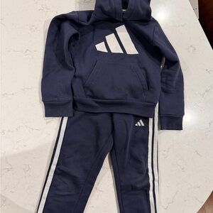Adidas Kids Navy Sweatpants & Hoodie Set
